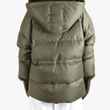 Green jacket, full body view
