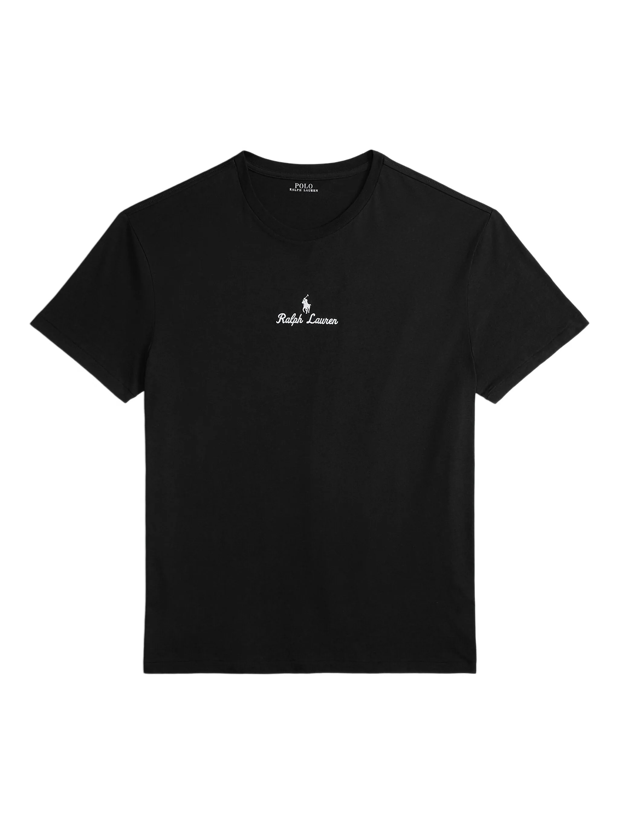 black t-shirt, front view