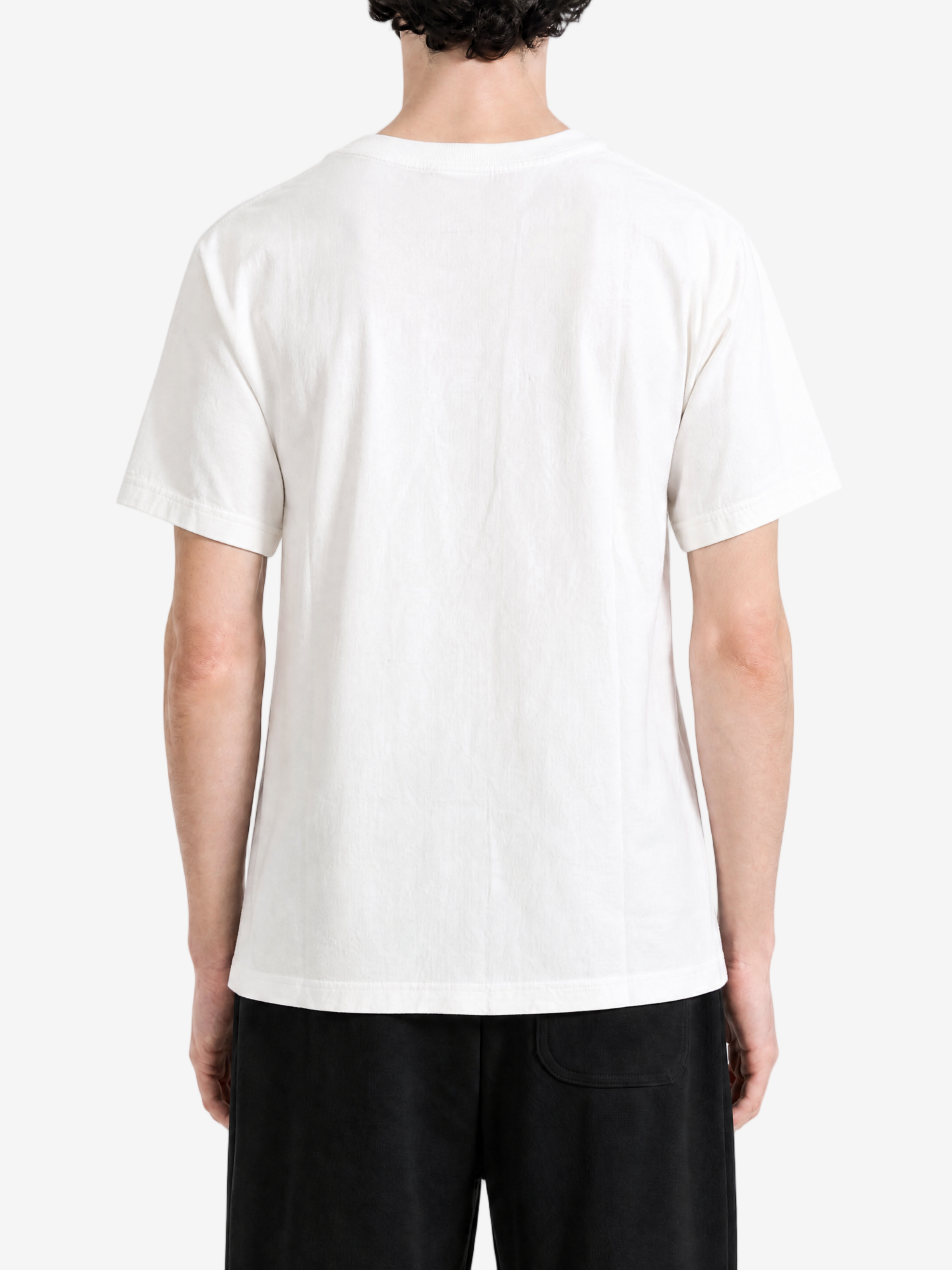 White t-shirt, full body view