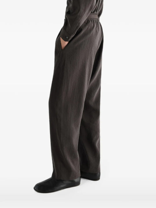 Brown pants, full body view