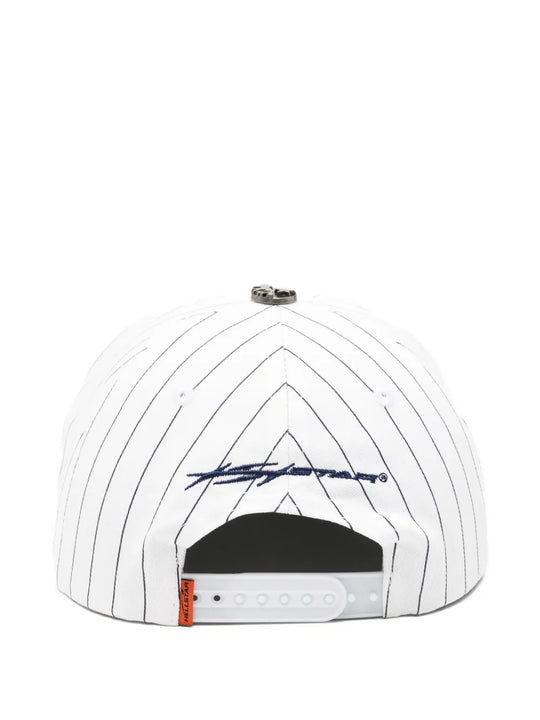 White hat, back view