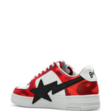 Red sneakers, back view