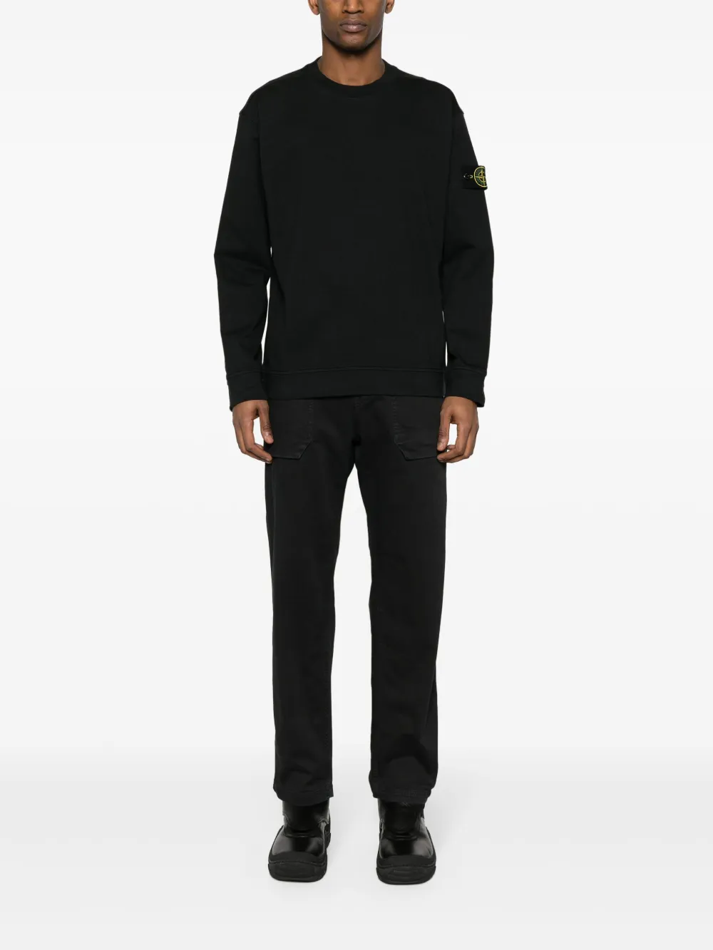 Black hoodie, full body view