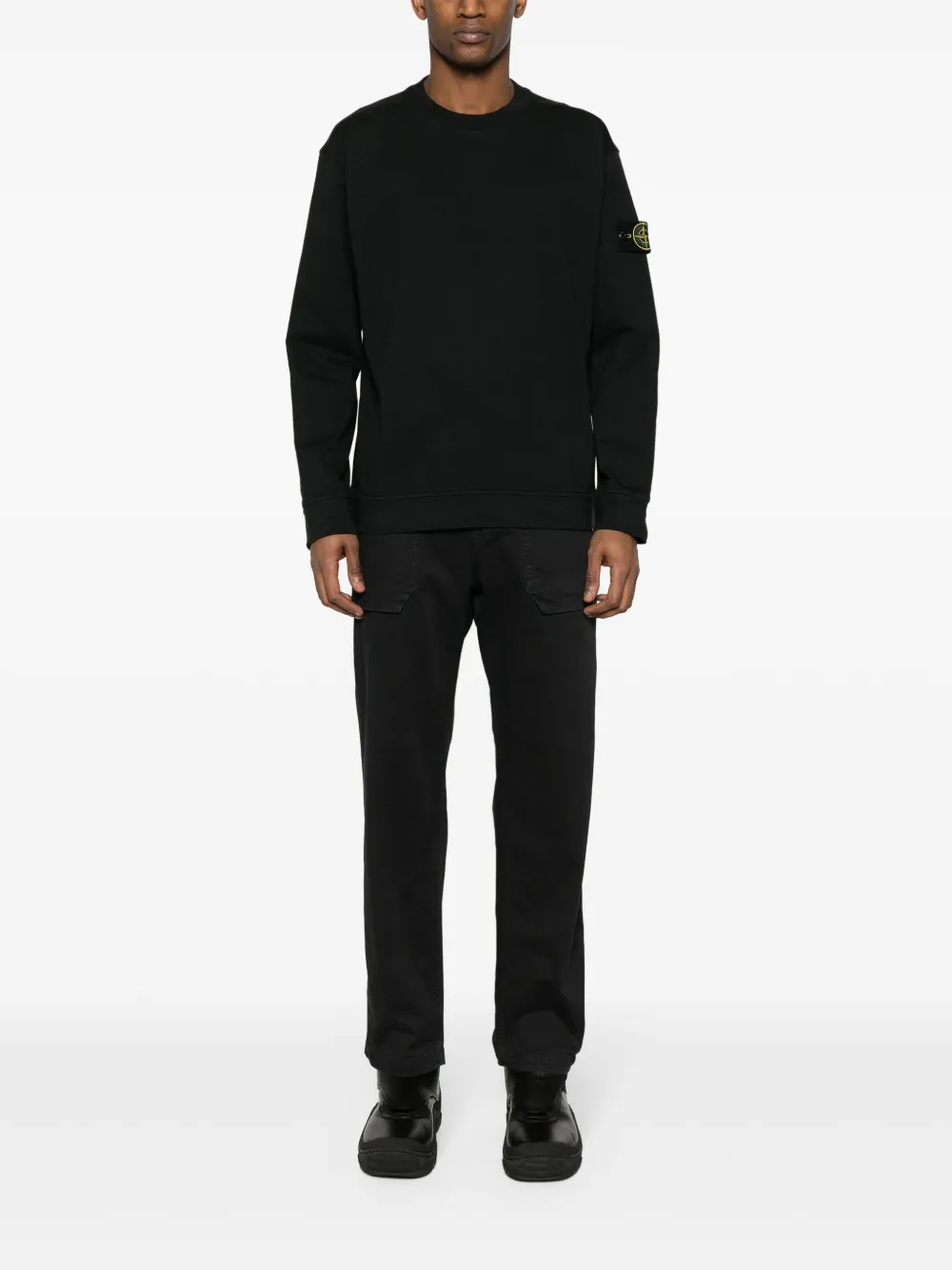 Black hoodie, full body view