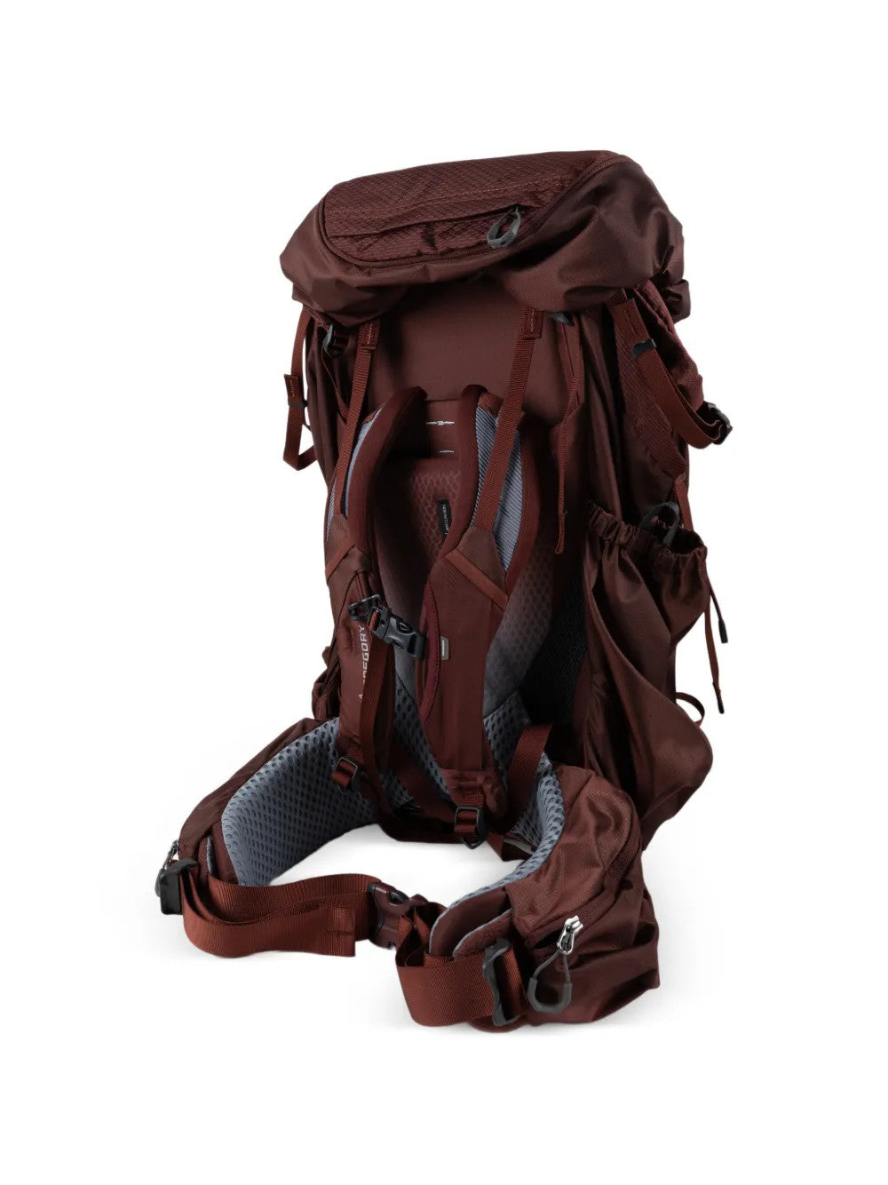 Burgundy bag, front view