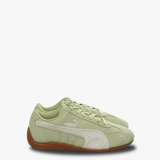 Green sneakers, front view