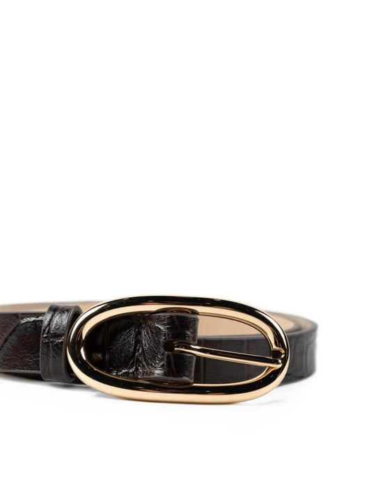 Brown accessories, front view