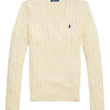Tan pullover, front view
