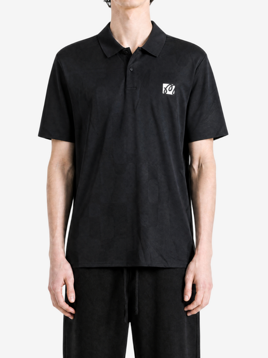 Black shirt, full body view