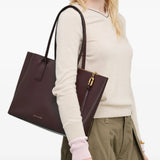 Burgundy bag, side view
