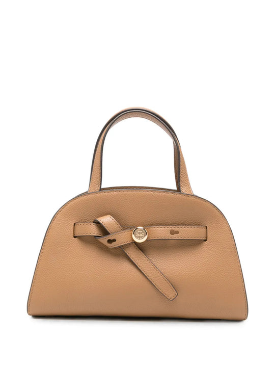 Tan bag, front view