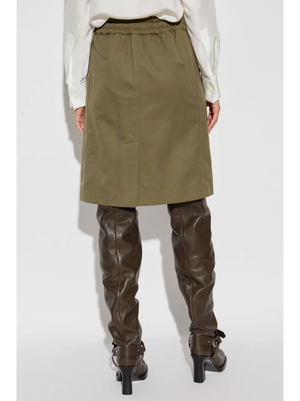 BURBERRY - Women Long Canvas Trench Skirt