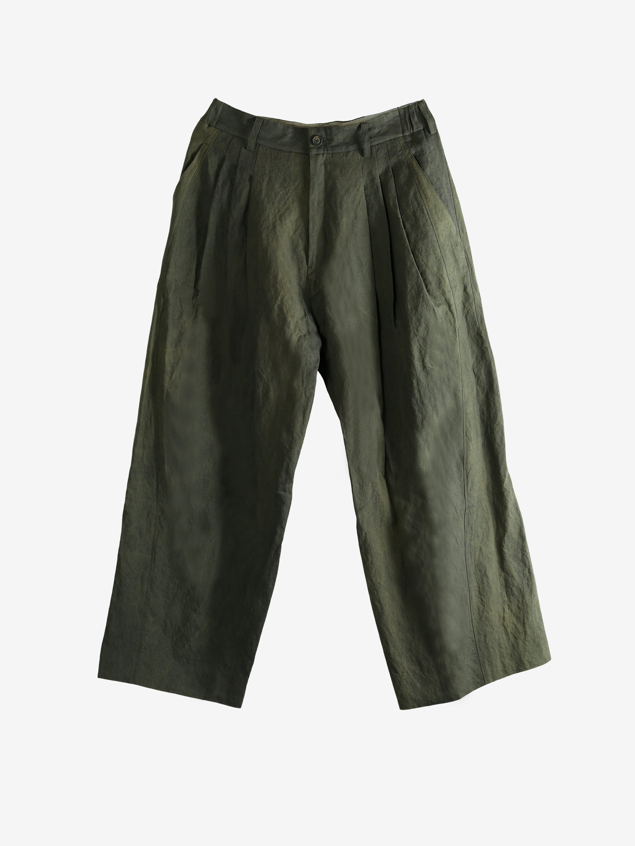 Green pants, front view