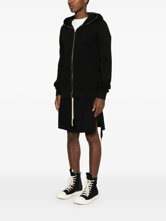 Black hoodie, full body view