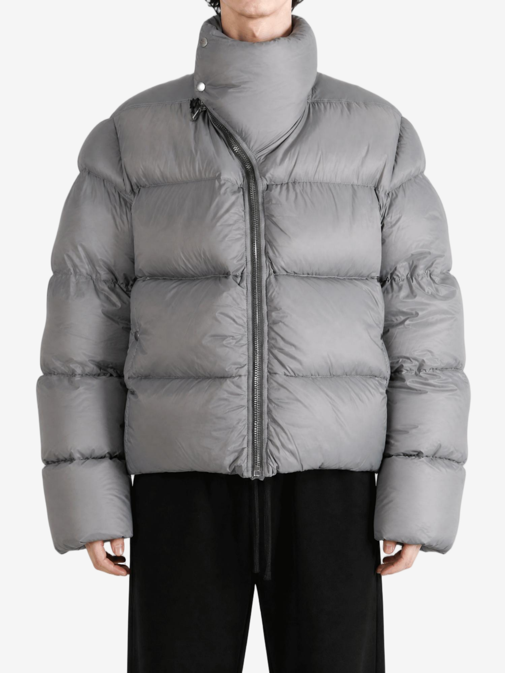 Grey jacket, full body view