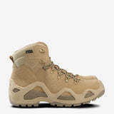 Tan boots, front view