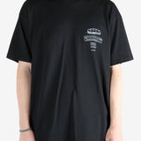 Black t-shirt worn by a person, showing the t-shirt's fit