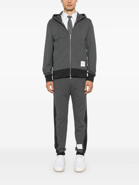 Grey hoodie, full body view