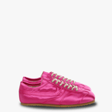 Red sneakers, front view