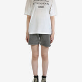 White t-shirt, full body view