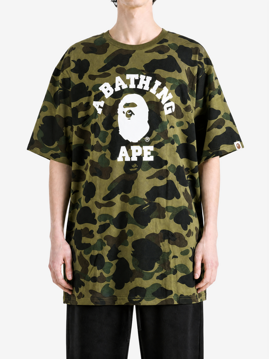 Green t-shirt, full body view