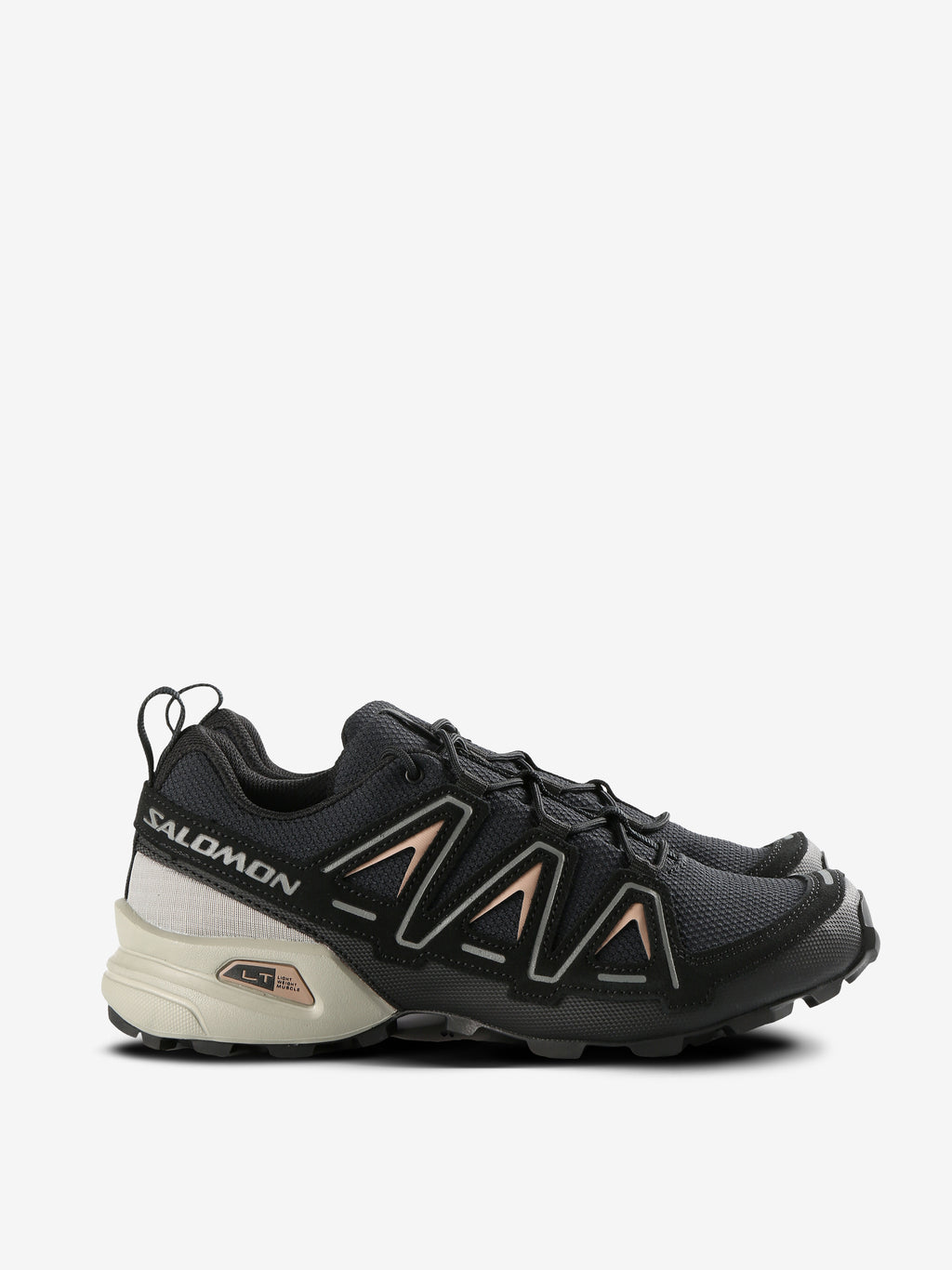 Black sneaker, front view