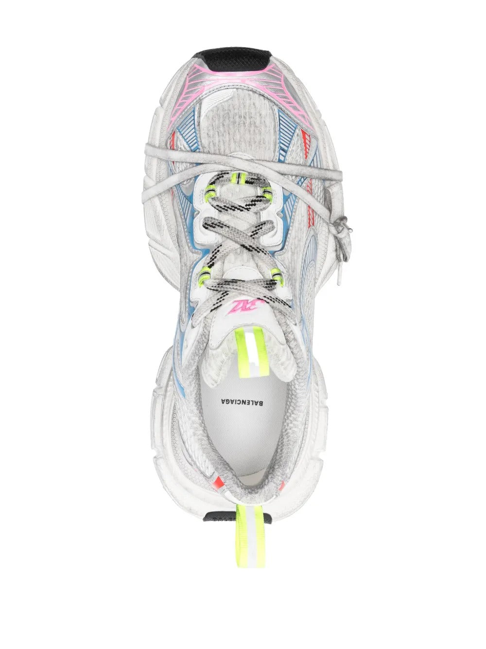 White sneakers, top view