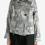 Black jackets worn by a person, showing the jackets fit