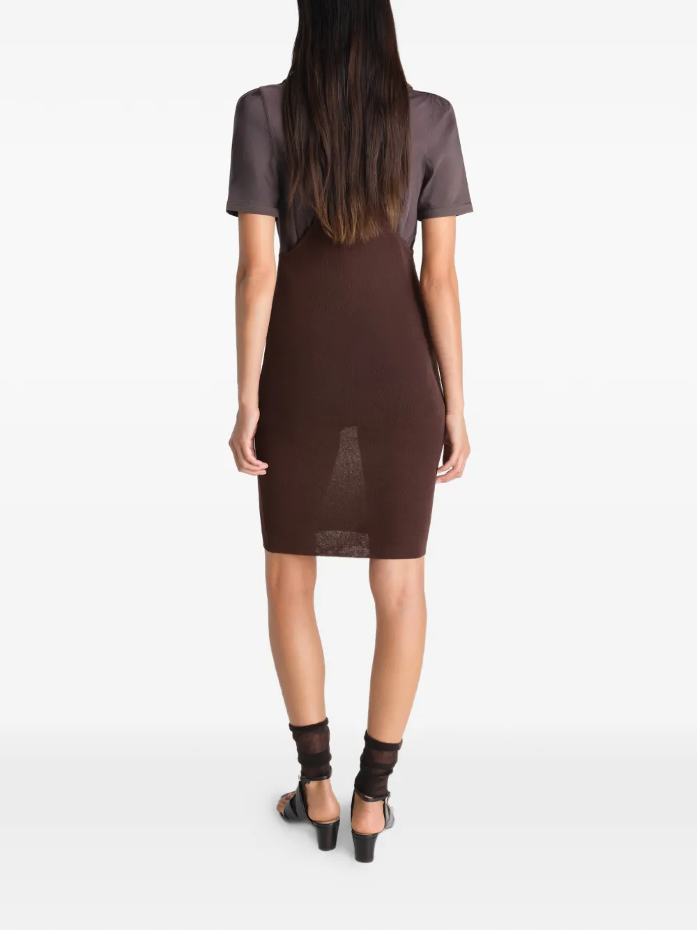 Brown dresses, full body view