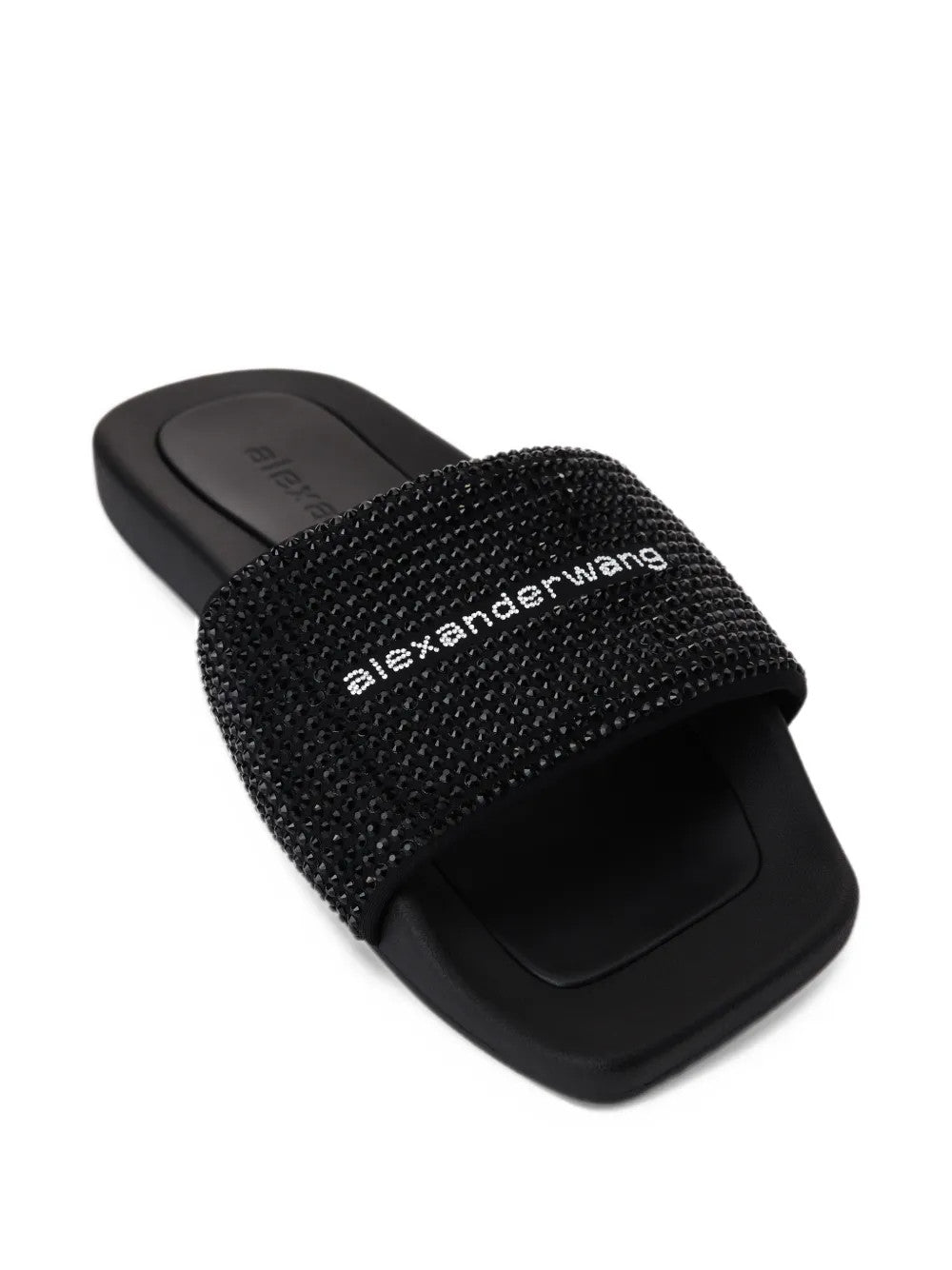 Black sandals, front view
