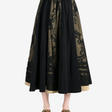 Black skirt, full body view