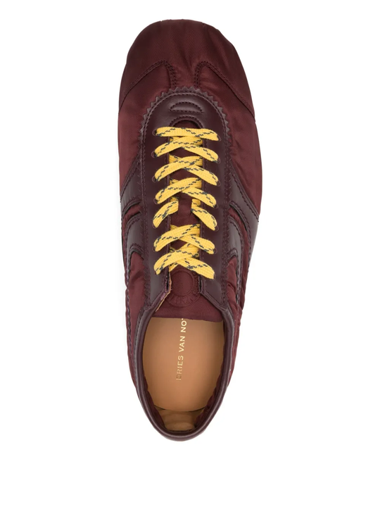 Brown sneakers,,front view