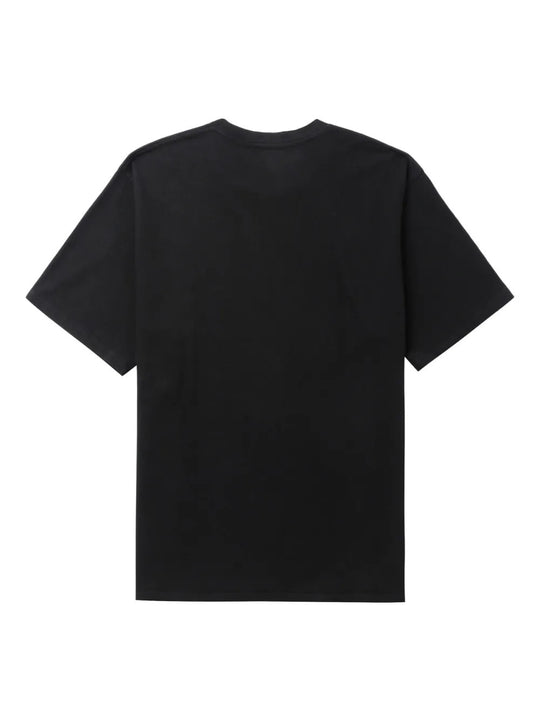 Black t-shirt, back view
