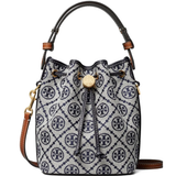 Navy bucket bag, front view