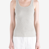 Tan top worn by a person, showing the top fit