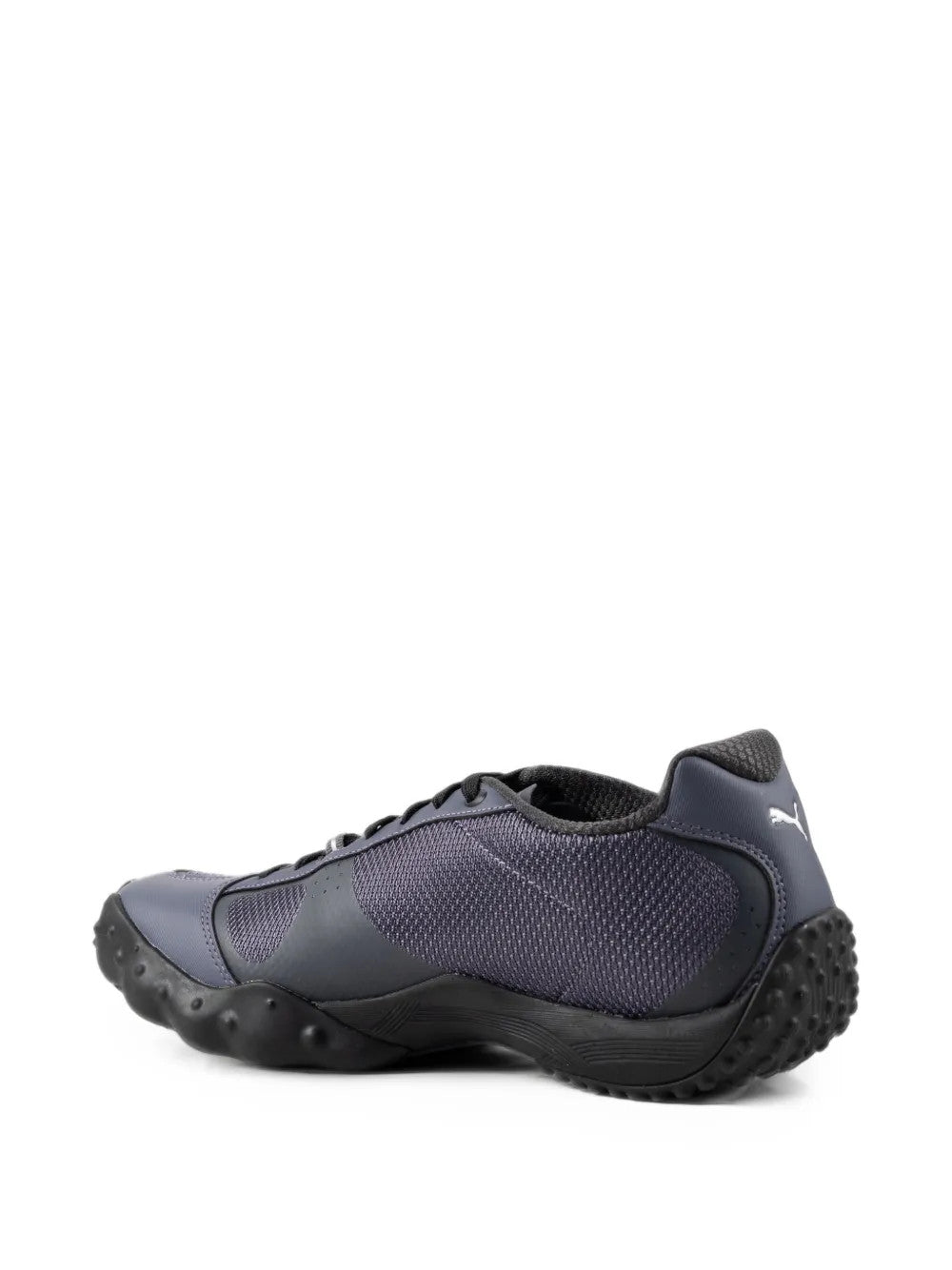 Navy shoes, side view