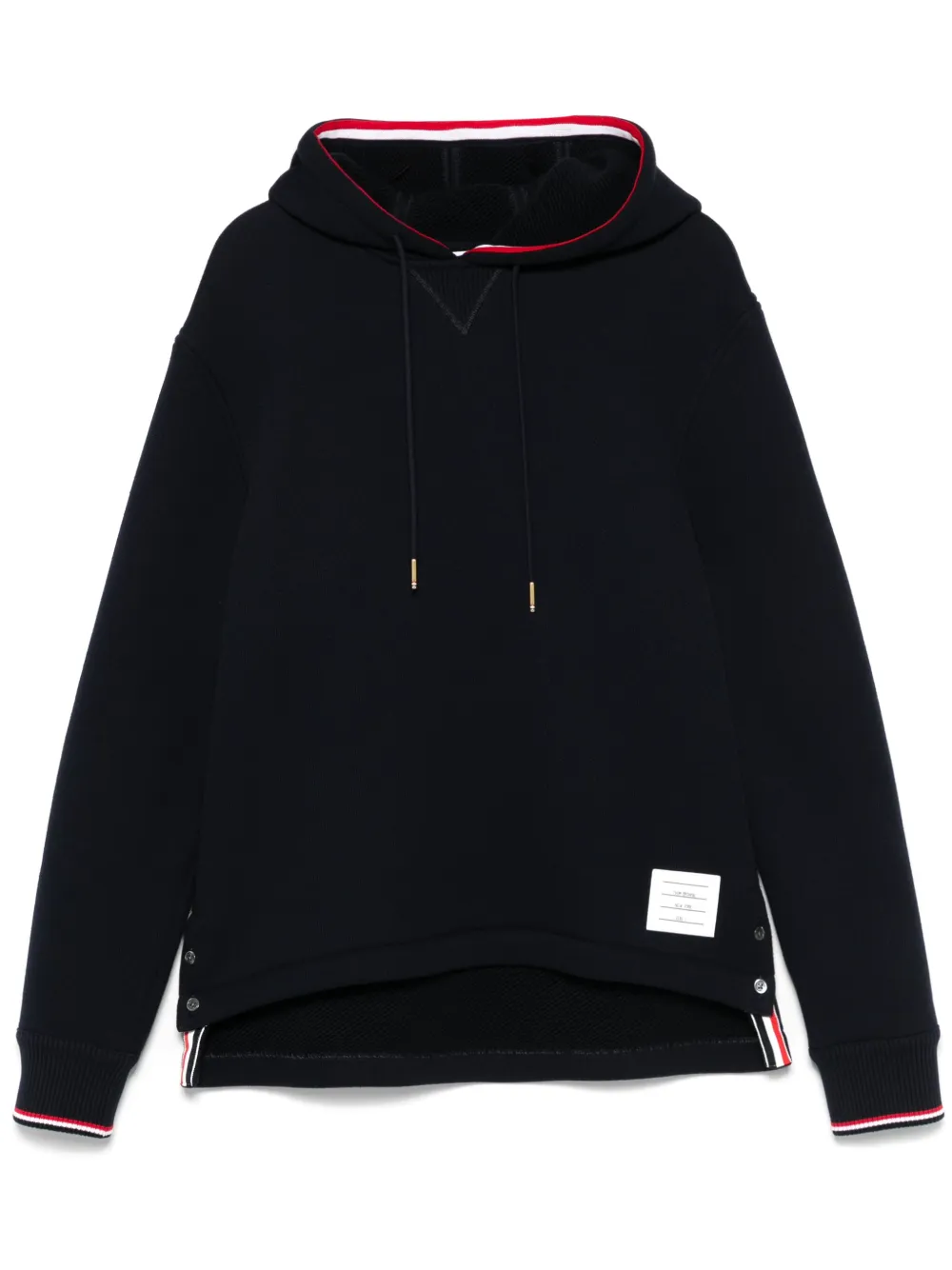 Navy hoodies, front view