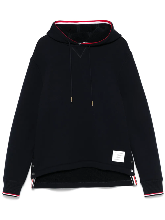 Navy hoodies, front view