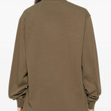 Brown top, full body view