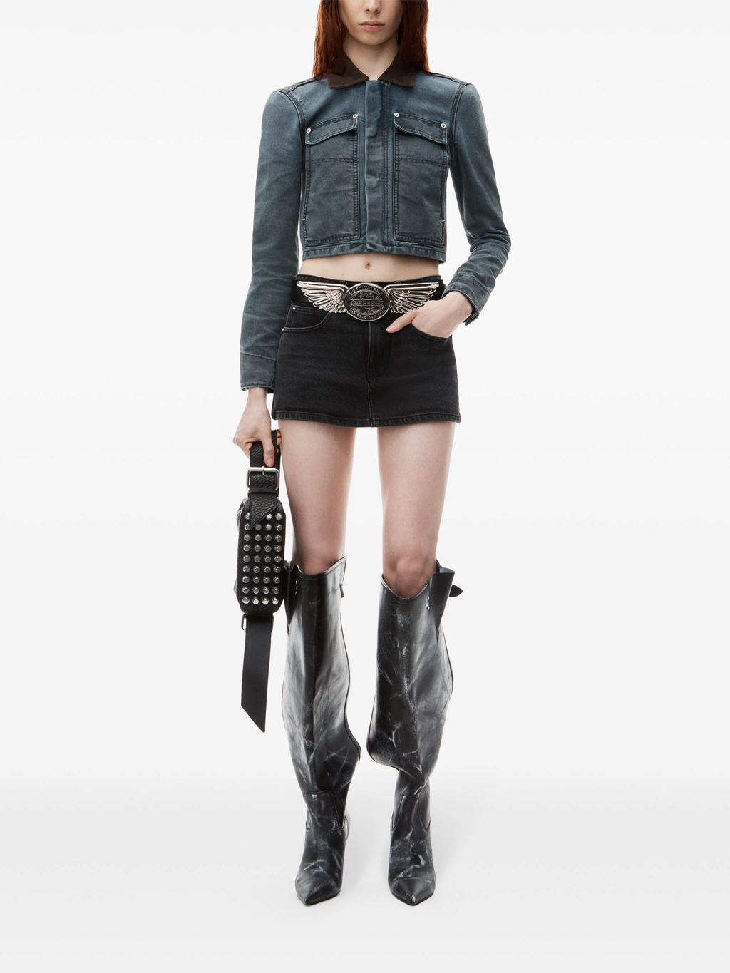 ALEXANDER WANG - Women Mid Rise Stretch Skort