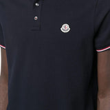 Navy t-shirt worn by a person, showing the t-shirt fit
