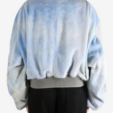 Blue jacket, full body view