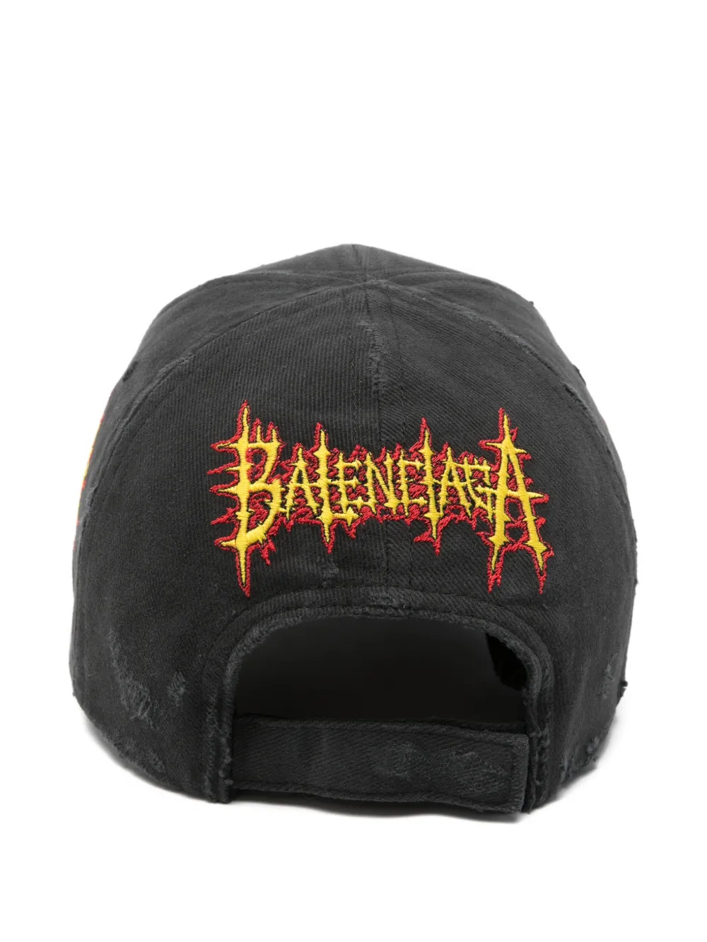 Black cap, back view