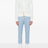 Blue knitwear, full body view