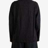 Black t-shirt, full body view