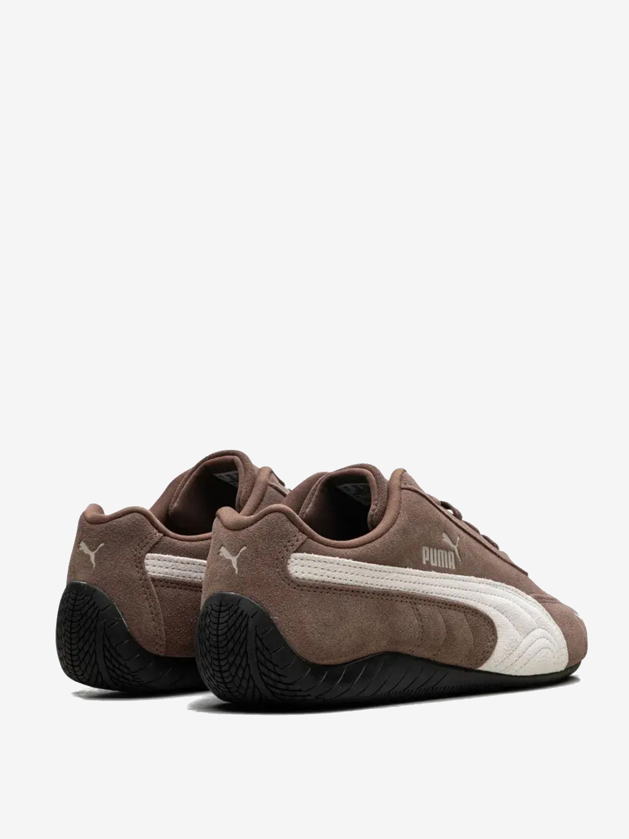 Brown sneakers,back view