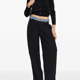 ALEXANDER WANG - Women Hotfix Logo Long Sleeve Crewneck Cardigan