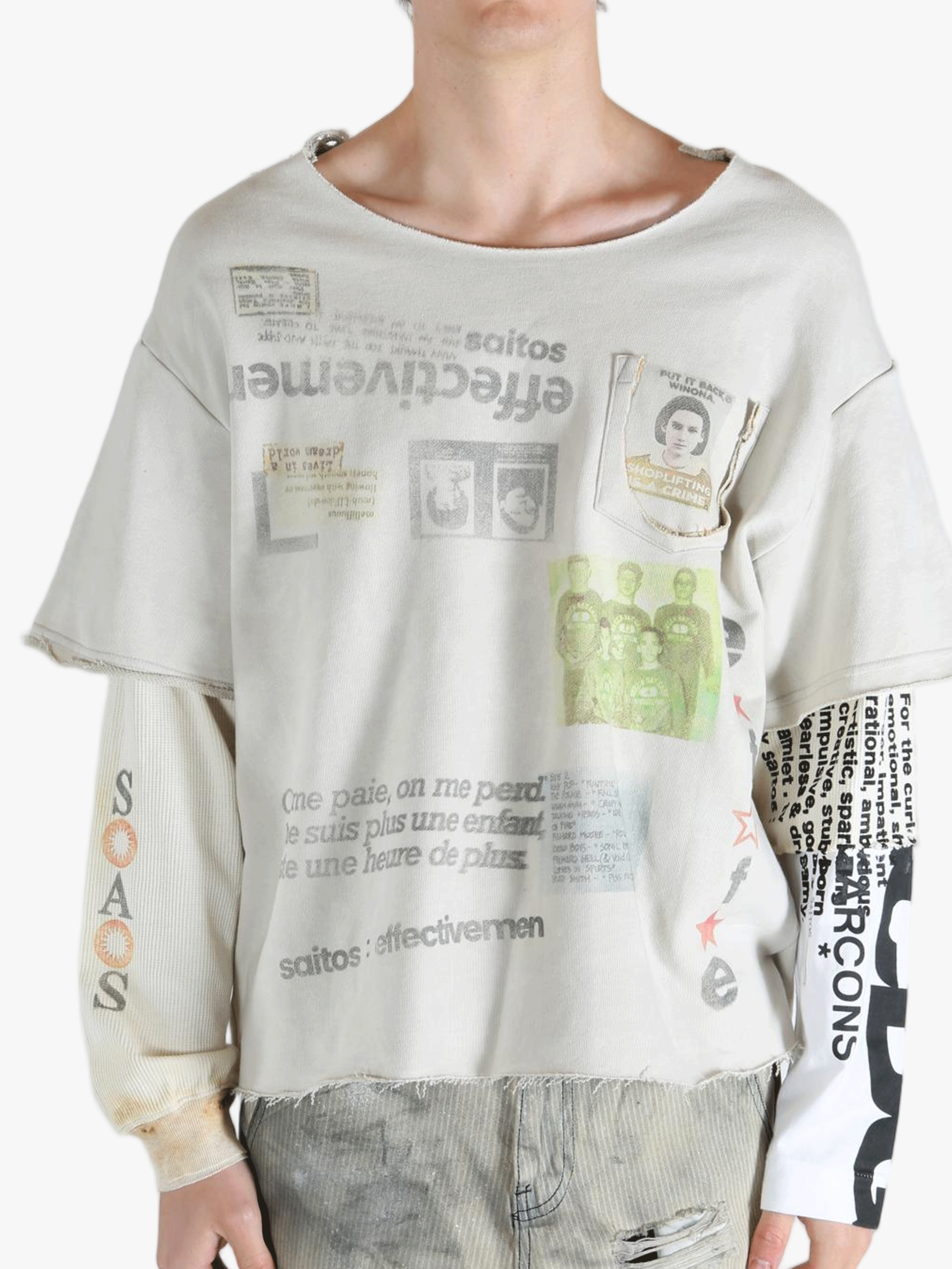 White shirt worn by a person, showing the shirt's fit