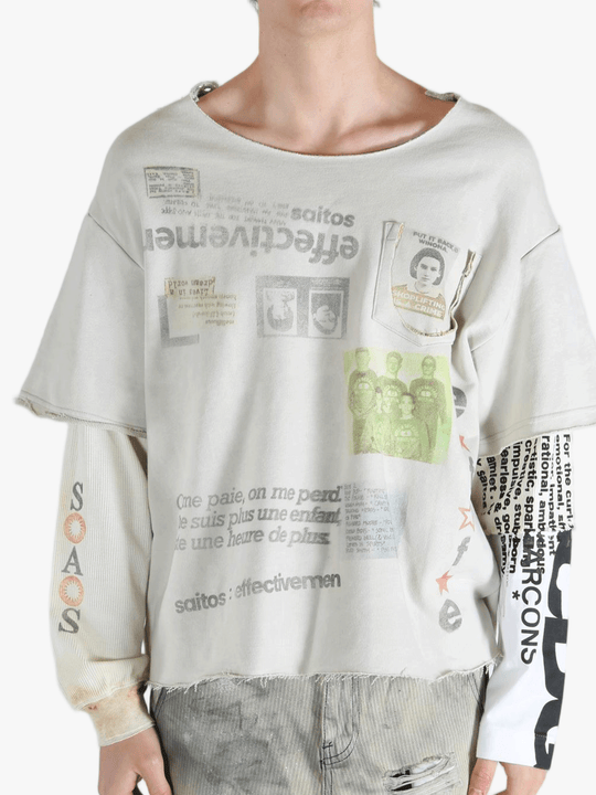 White shirt worn by a person, showing the shirt's fit
