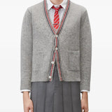 Grey knitwear, full body view